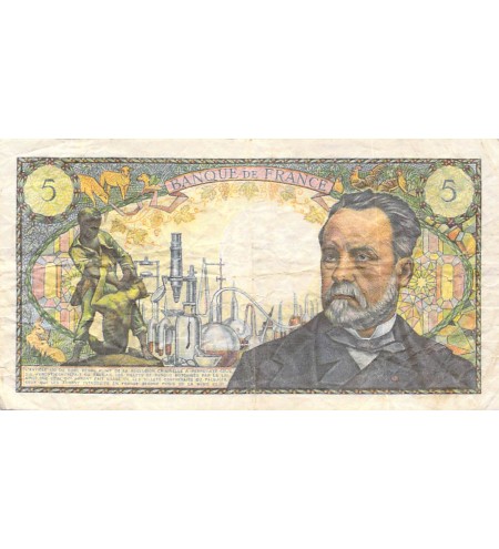 FRANCE, LOUIS PASTEUR - 5 FRANCS 04/11/1966 - SÉRIE T.42 - TB