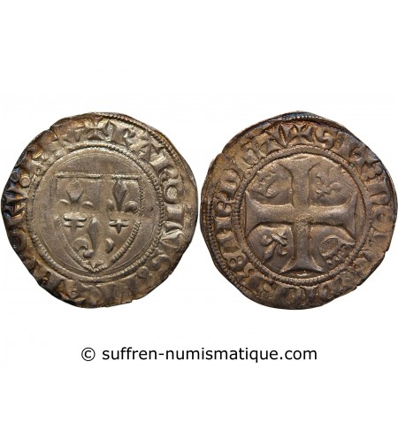 CHARLES VI﻿ LE FOU - BLANC "Dit Guénar" TOURNAI 1380 / 1422