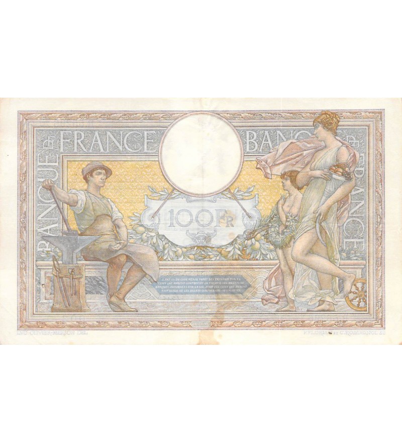 FRANCE, LUC-OLIVIER MERSON - 100 FRANCS 30/06/1937 - TTB