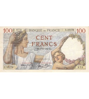 FRANCE - 100 FRANCS SULLY 07/11/1940 - TTB