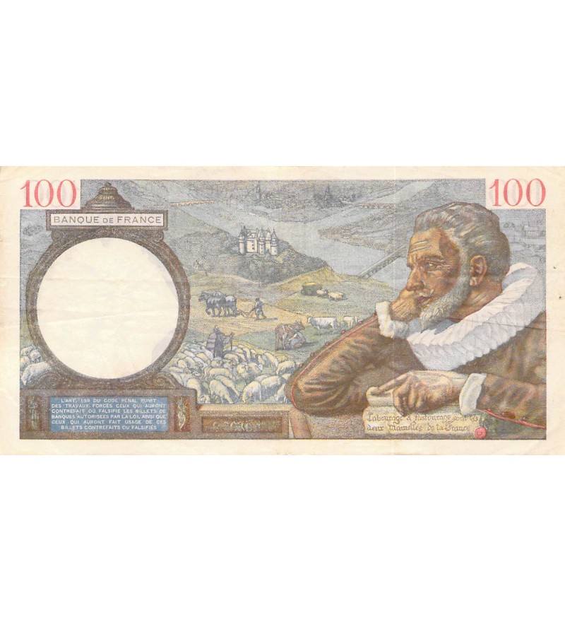 FRANCE - 100 FRANCS SULLY 07/11/1940 - TTB