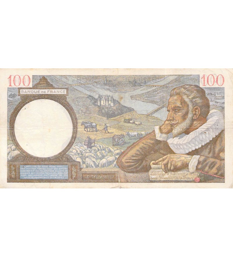 FRANCE - 100 FRANCS SULLY 05/03/1942 - TTB