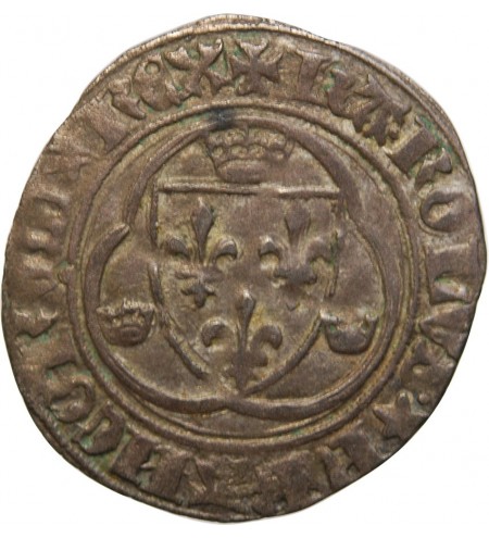 CHARLES VII ﻿- BLANC A LA COURONNE ROUEN 1422 / 1461