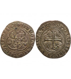 CHARLES VII ﻿- BLANC A LA COURONNE ROUEN 1422 / 1461 2