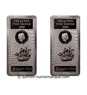 ILES-COOK - 5 DOLLARS / 100 Gr ARGENT 9999 2