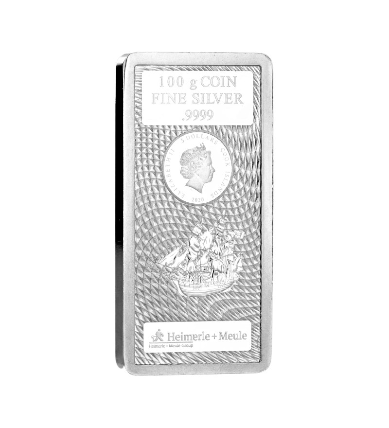 ILES-COOK - 5 DOLLARS / 100 Gr ARGENT 9999