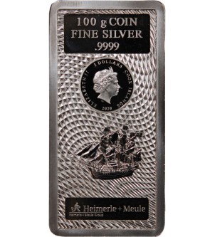 ILES-COOK - 5 DOLLARS / 100 Gr ARGENT 9999