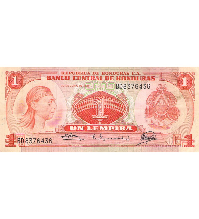 HONDURAS - 1 LEMPIRA 30/06/1978