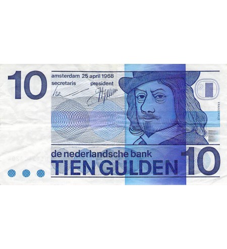 PAYS-BAS - 10 GULDEN 25/04/1968