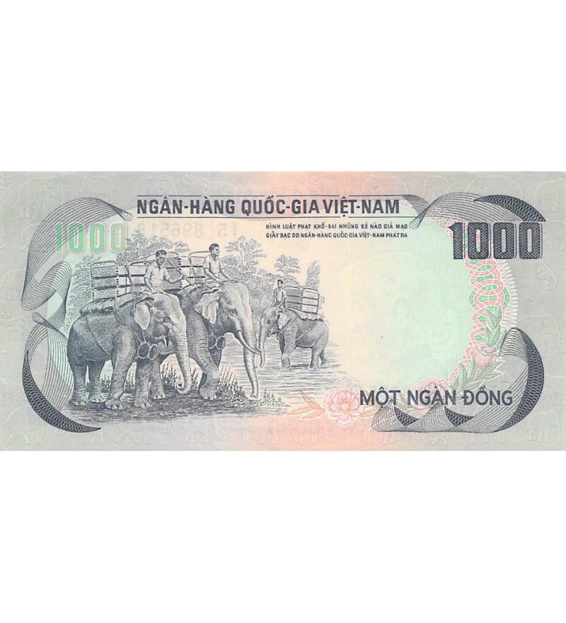 VIÊT NAM DU SUD - 1000 DÔNG 1972