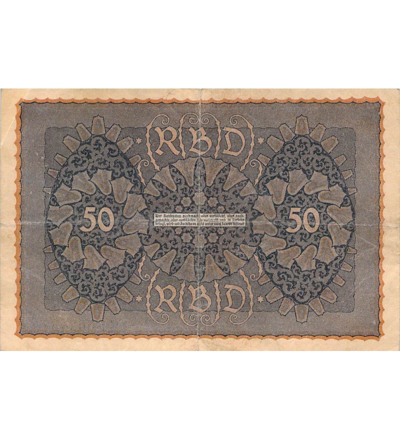 ALLEMAGNE - 50 MARK 24/06/1919