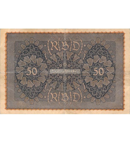 ALLEMAGNE - 50 MARK 24/06/1919
