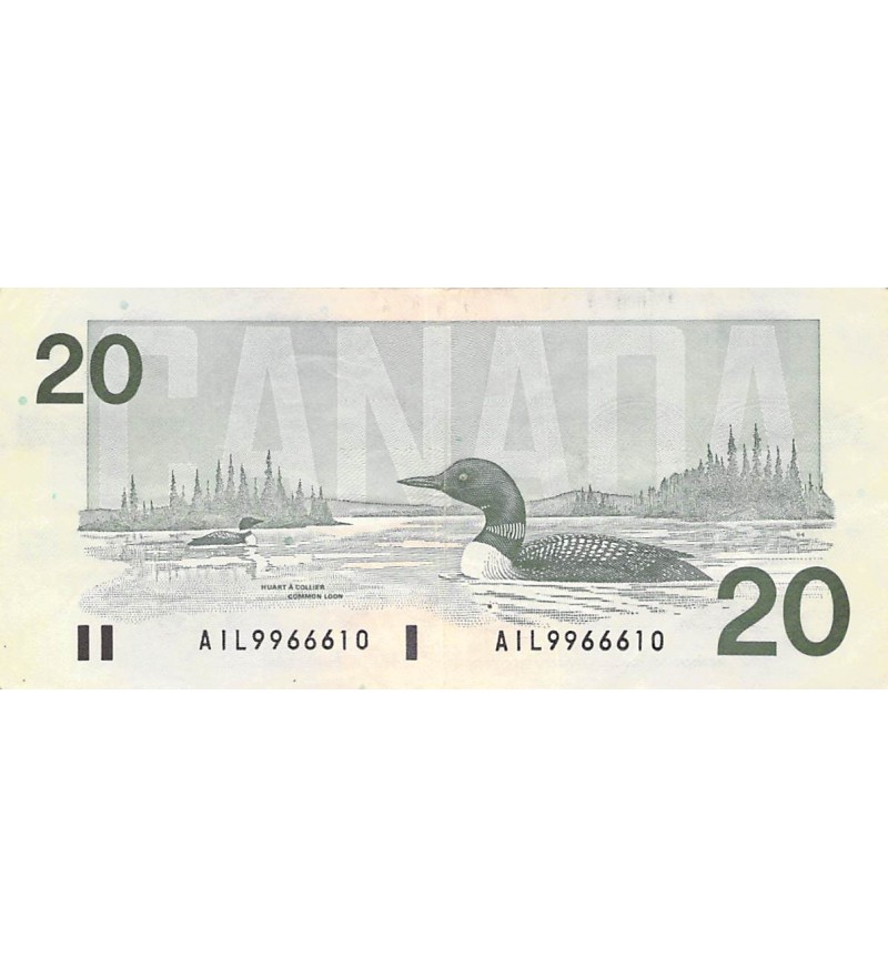 CANADA, ELISABETH II - 20 DOLLARS 1991 OTTAWA
