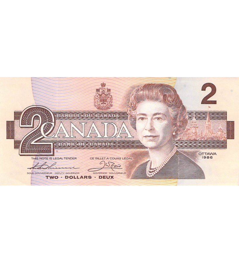 CANADA, ELISABETH II - 2 DOLLARS 1986 OTTAWA