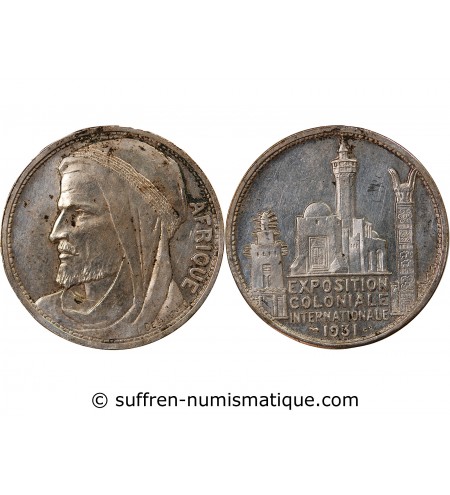 EXPOSITION COLONIALE, AFRIQUE - MEDAILLE 1931