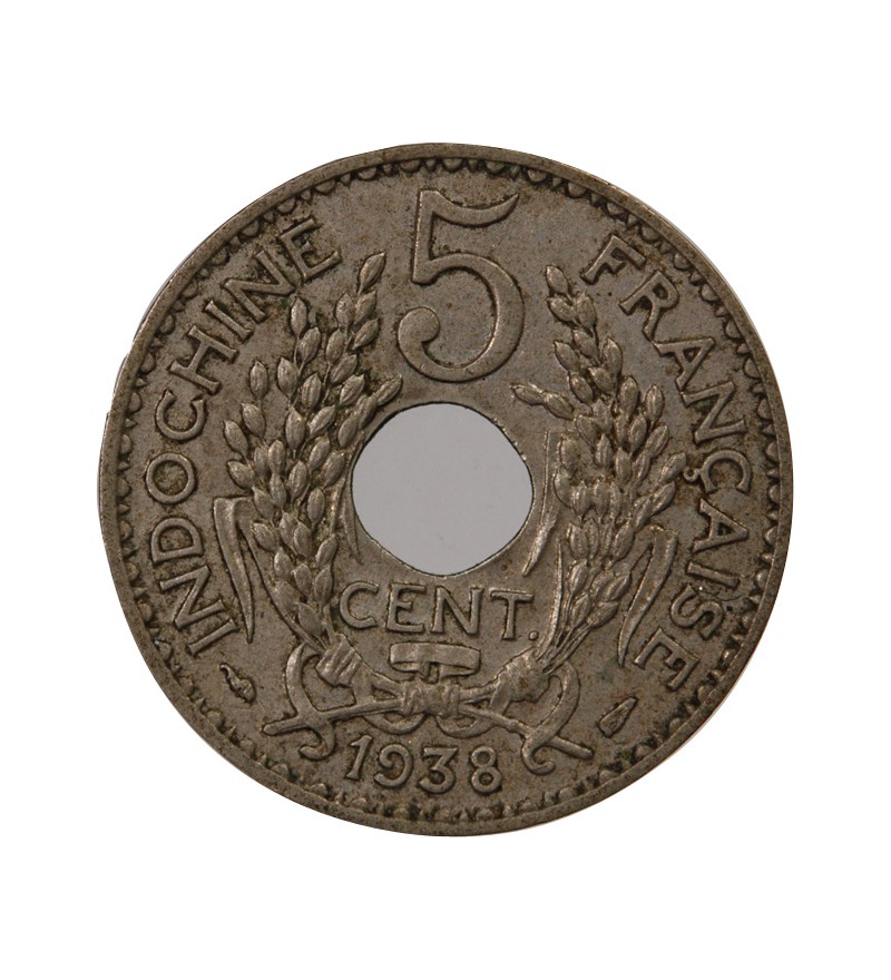 INDOCHINE FRANCAISE - 5 CENTIMES 1938