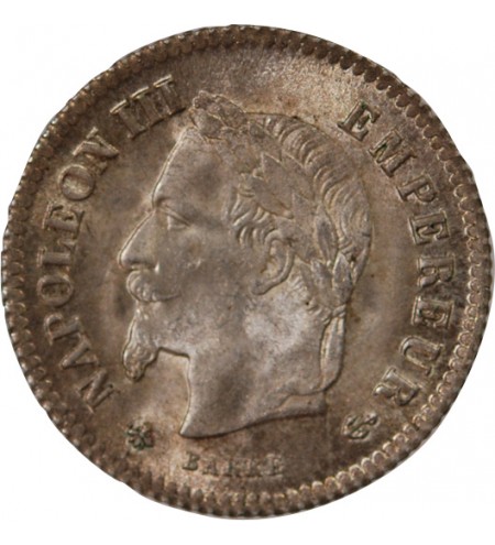NAPOLEON III - 20 CENTIMES ARGENT 1867 A PARIS