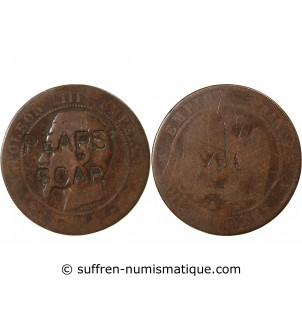 NAPOLEON III, PEARS' SOAP - Module de10 Centimes﻿﻿ publicitaire