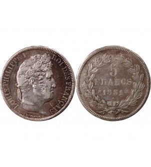 LOUIS PHILIPPE﻿ - 5 FRANCS 1831 M TOULOUSE "Tranche en relief" 2