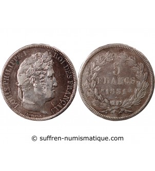 LOUIS PHILIPPE﻿ - 5 FRANCS 1831 M TOULOUSE "Tranche en relief"