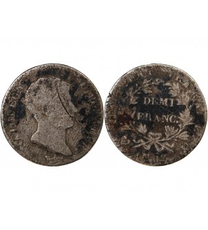 NAPOLEON Ier - 1/2 FRANC ARGENT AN 13 U TURIN RARISSIME 2