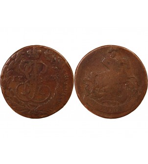 RUSSIE, CATHERINE II - 2 KOPECKS 1763 MM 2