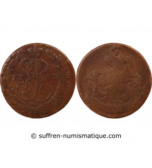 RUSSIE, CATHERINE II - 2 KOPECKS 1763 MM
