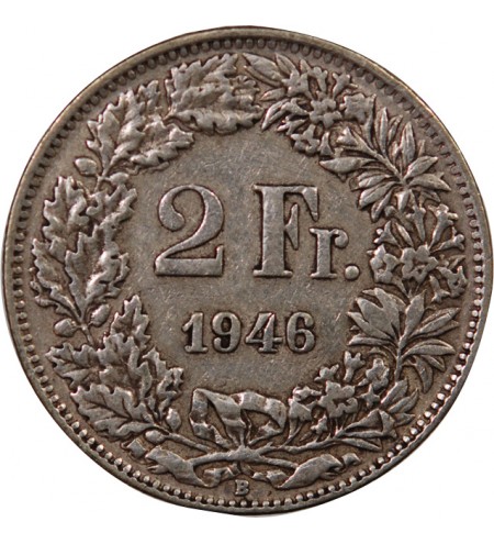 SUISSE - 2 FRANCS ARGENT (1874-1967)