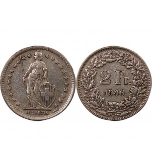 SUISSE - 2 FRANCS ARGENT (1874-1967) 2