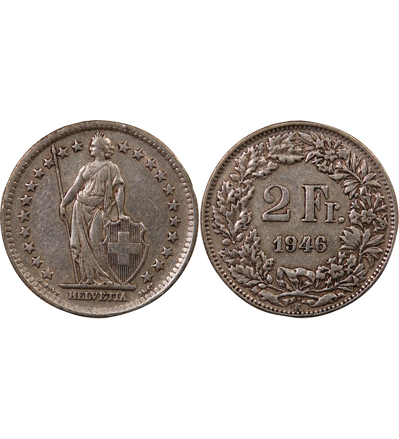 SUISSE - 2 FRANCS ARGENT (1874-1967)