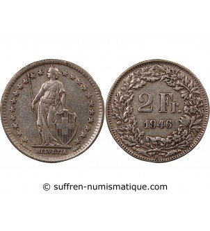 SUISSE - 2 FRANCS ARGENT (1874-1967)