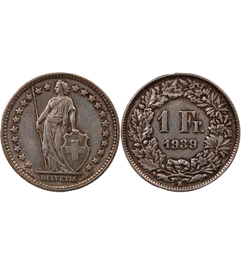 SUISSE - 1 FRANC ARGENT (1875-1967)