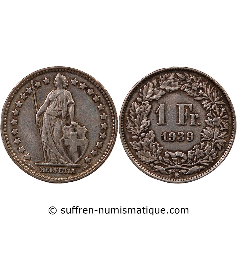 SUISSE - 1 FRANC ARGENT (1875-1967)