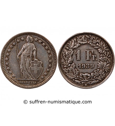 SUISSE - 1 FRANC ARGENT (1875-1967)