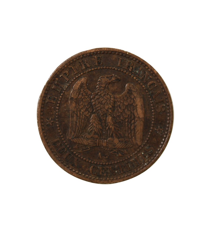 NAPOLEON III, TÊTE NUE - 2 CENTIMES 1853 / 1857