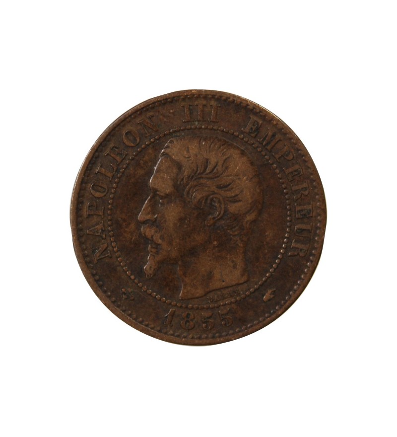 NAPOLEON III, TÊTE NUE - 2 CENTIMES 1853 / 1857