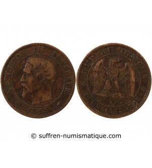 NAPOLEON III, TÊTE NUE - 2 CENTIMES 1853 / 1857