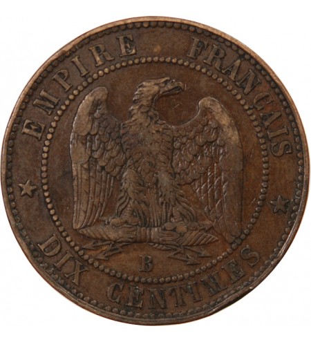NAPOLEON III, TÊTE NUE - 10 CENTIMES 1852 / 1857