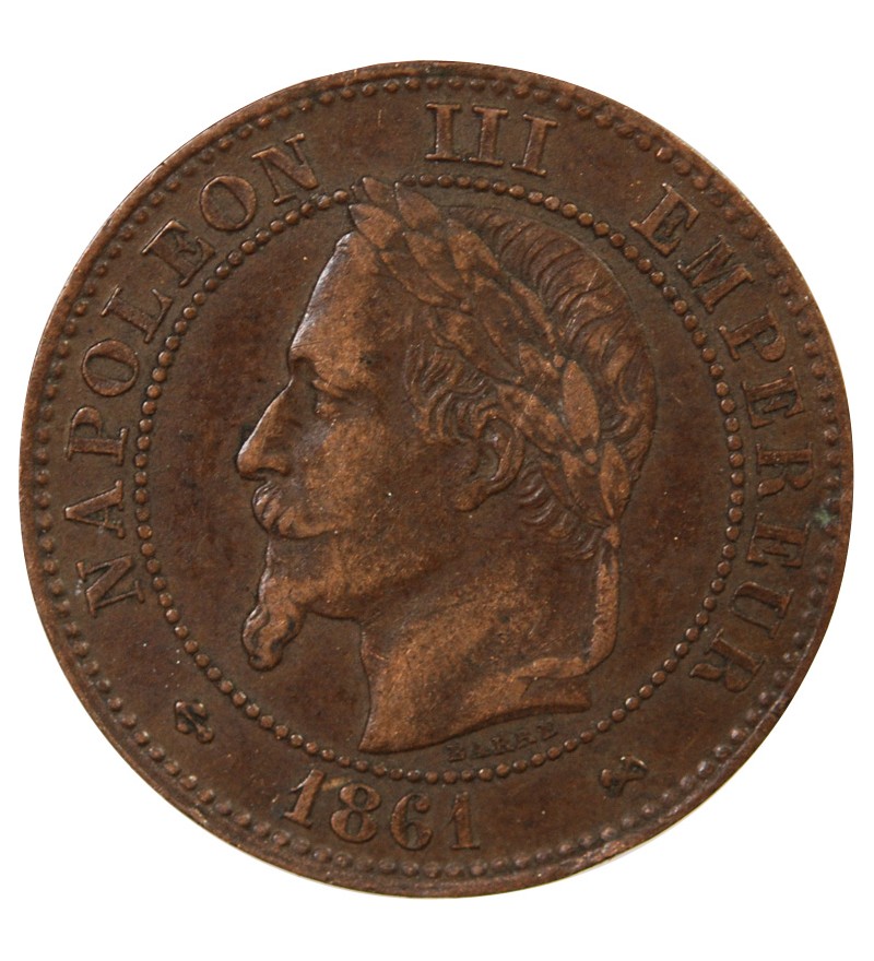 NAPOLEON III, TÊTE LAURÉE - 2 CENTIMES 1861 / 1862