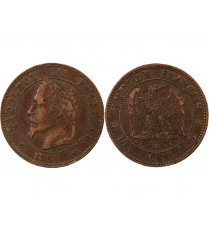 NAPOLEON III, TÊTE LAURÉE - 2 CENTIMES 1861 / 1862 2