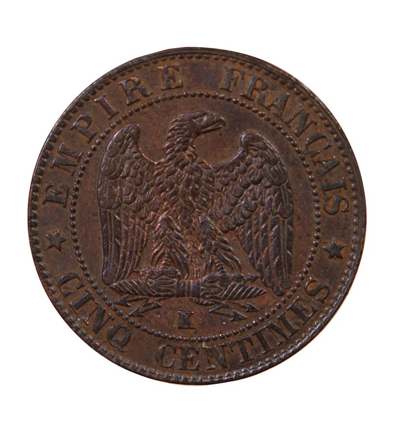 NAPOLEON III, TÊTE NUE - 5 CENTIMES 1853 / 1857