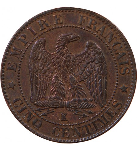 NAPOLEON III, TÊTE NUE - 5 CENTIMES 1853 / 1857