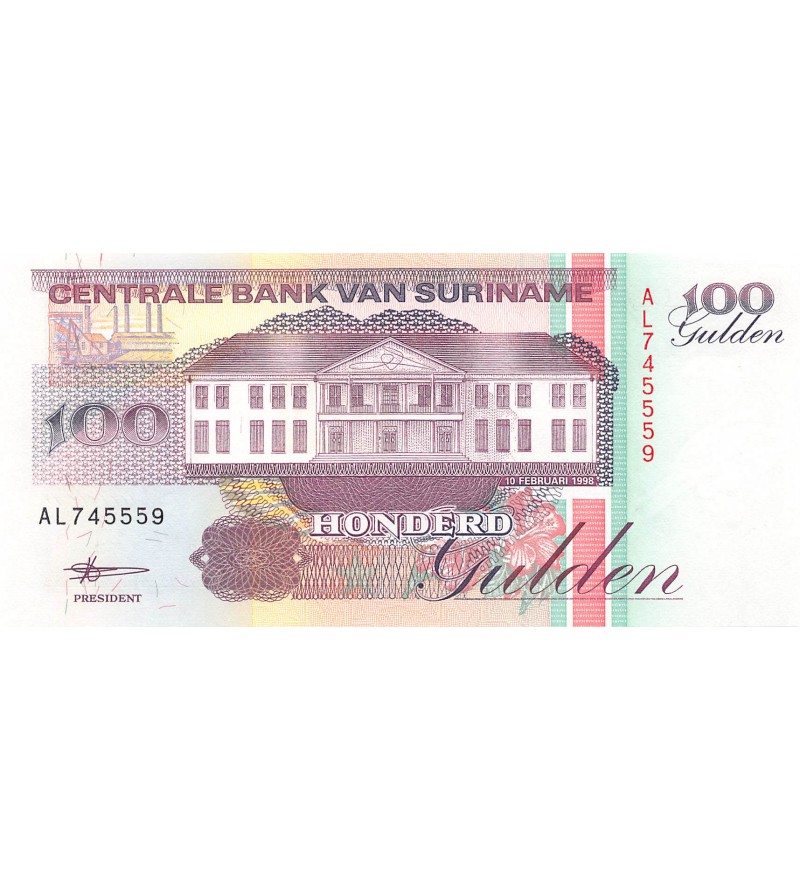 SURINAM - 100 GULDEN 10/02/1998
