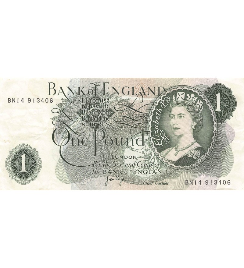 GRANDE-BRETAGNE, ELISABETH II - 1 POUND 1970 / 1977