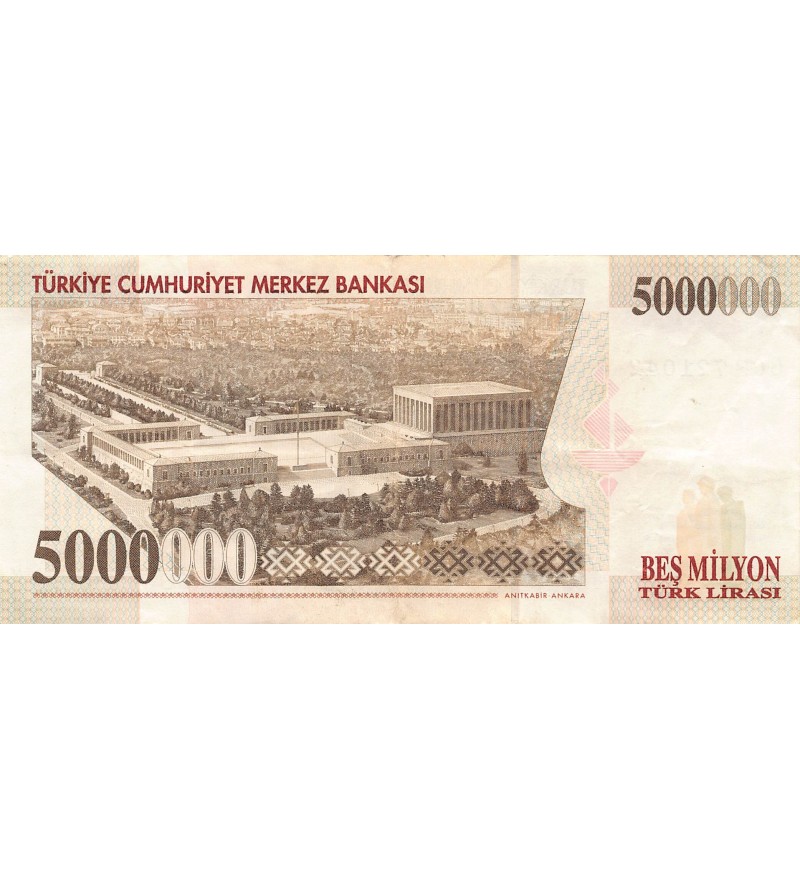 TURQUIE, ATATÜRK - 5000000 LIRES 1997