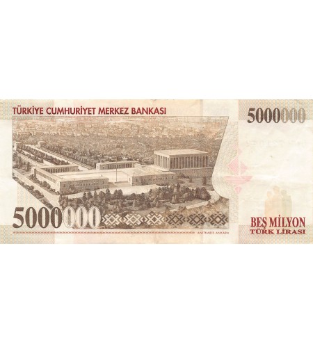 TURQUIE, ATATÜRK - 5000000 LIRES 1997