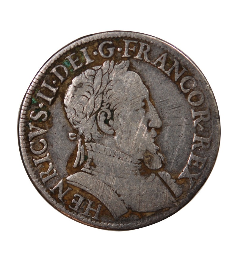 HENRI II - TESTON ARGENT 1554 A PARIS