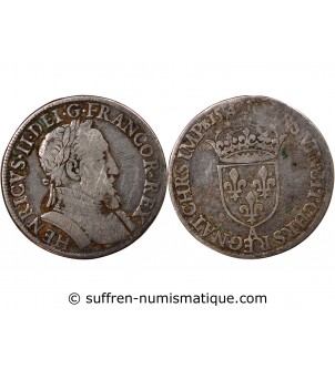 HENRI II - TESTON ARGENT 1554 A PARIS