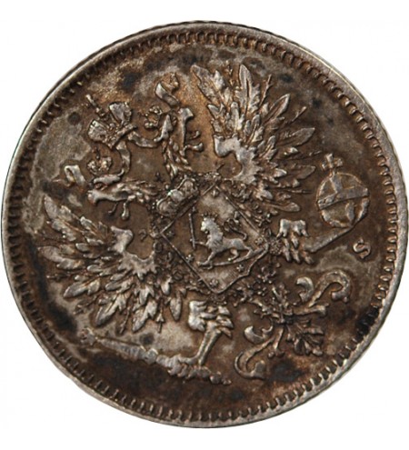 FINLANDE, NICOLAS II - 25 PENNIÄ ARGENT 1917 S