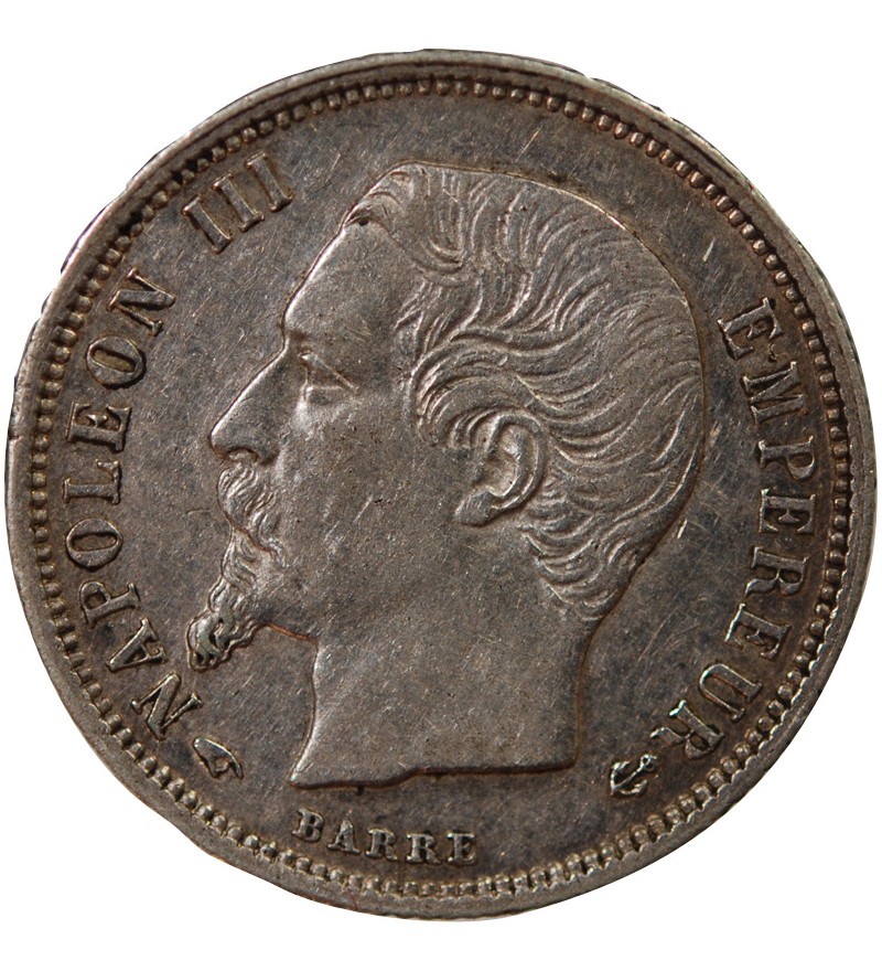 NAPOLEON III, TÊTE NUE - 50 CENTIMES ARGENT 1858 A PARIS
